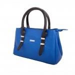 Beau Design Stylish  Blue Color Imported PU Leather Handbag With Double Handle For Women's/Ladies/Girls